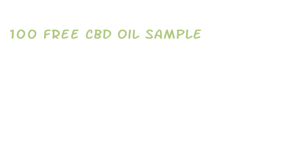 100 free cbd oil sample