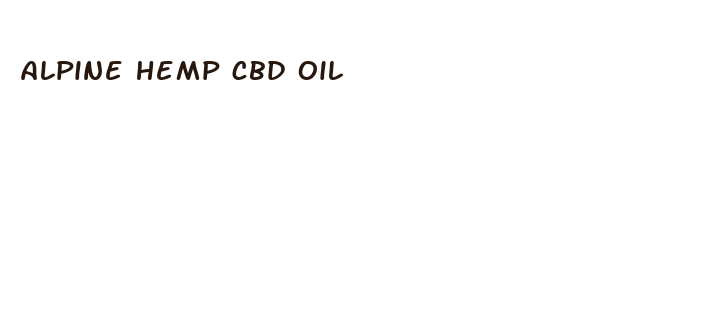 alpine hemp cbd oil