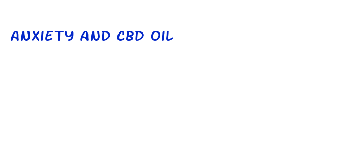 anxiety and cbd oil