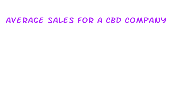 average sales for a cbd company