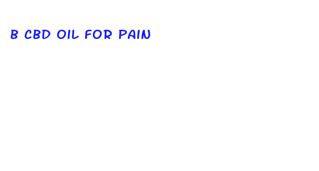 b cbd oil for pain