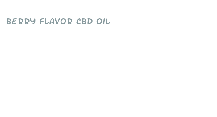 berry flavor cbd oil