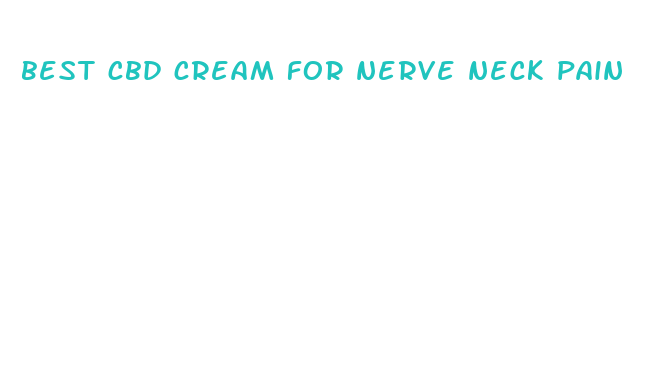 best cbd cream for nerve neck pain