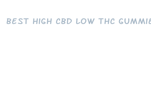 best high cbd low thc gummies