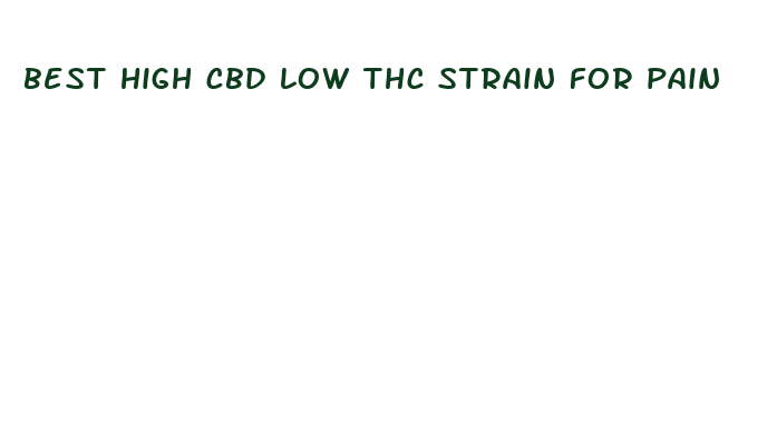 best high cbd low thc strain for pain