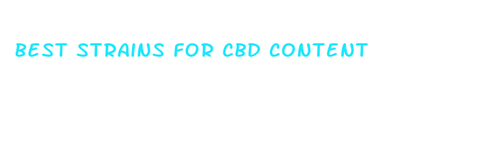 best strains for cbd content