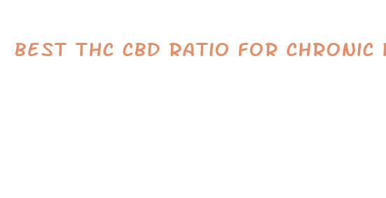 best thc cbd ratio for chronic pain