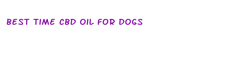 best time cbd oil for dogs