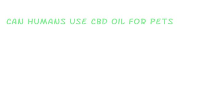 can humans use cbd oil for pets