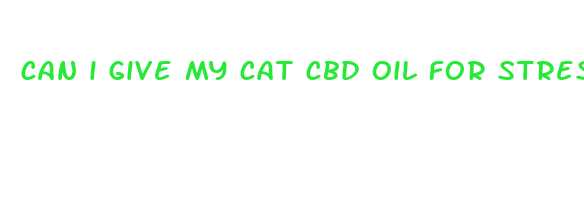 can i give my cat cbd oil for stress