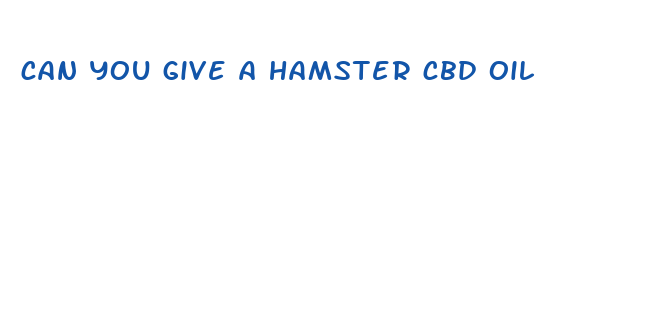 can you give a hamster cbd oil