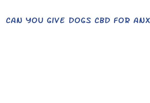 can you give dogs cbd for anxiety