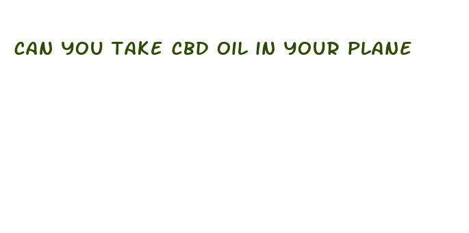 can you take cbd oil in your plane