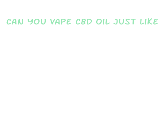 can you vape cbd oil just like eliquid