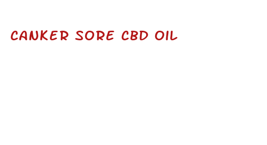 canker sore cbd oil