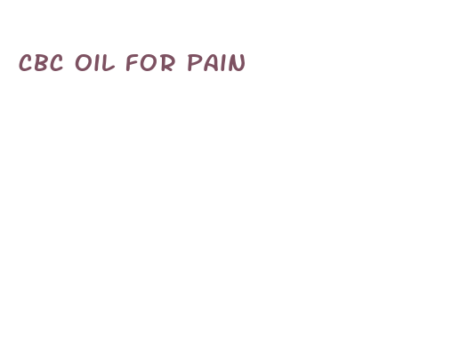 cbc oil for pain