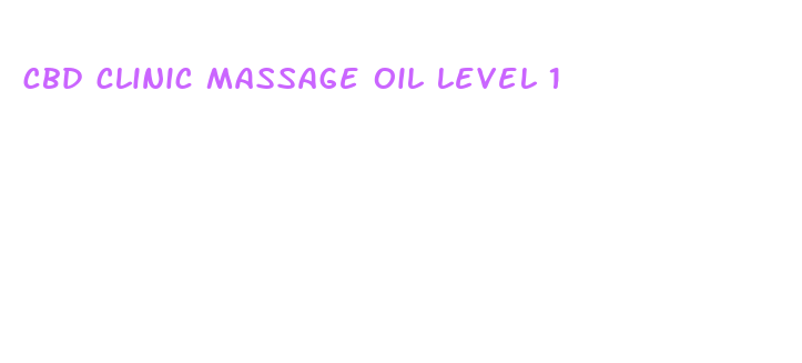 cbd clinic massage oil level 1