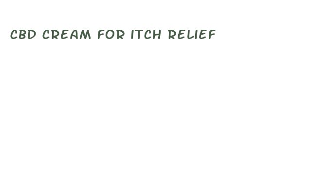 cbd cream for itch relief