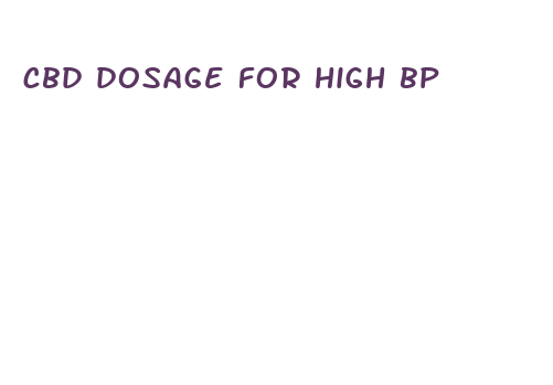 cbd dosage for high bp