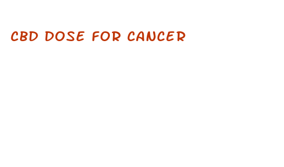 cbd dose for cancer