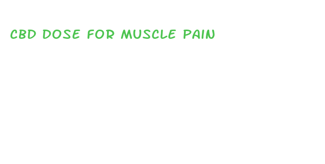 cbd dose for muscle pain