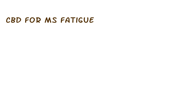 cbd for ms fatigue