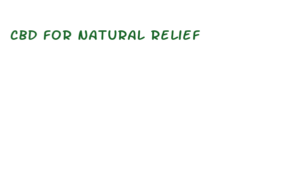 cbd for natural relief