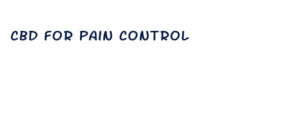 cbd for pain control