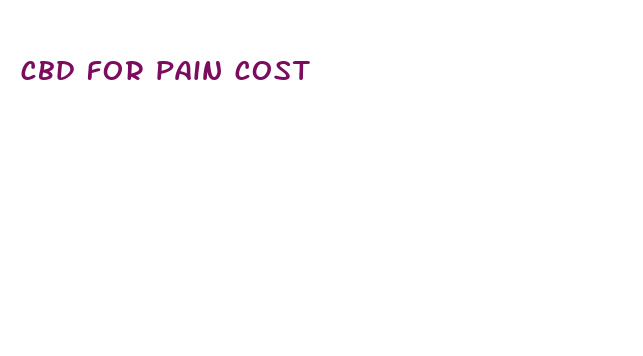 cbd for pain cost