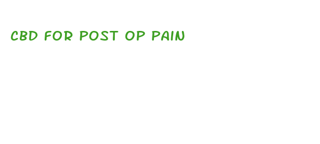 cbd for post op pain