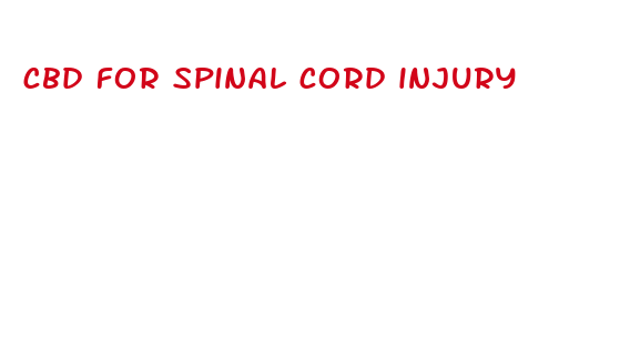 cbd for spinal cord injury