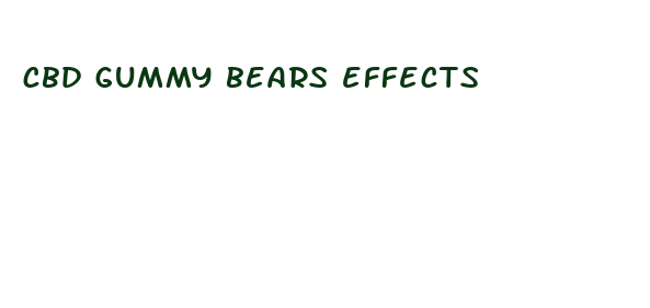 cbd gummy bears effects