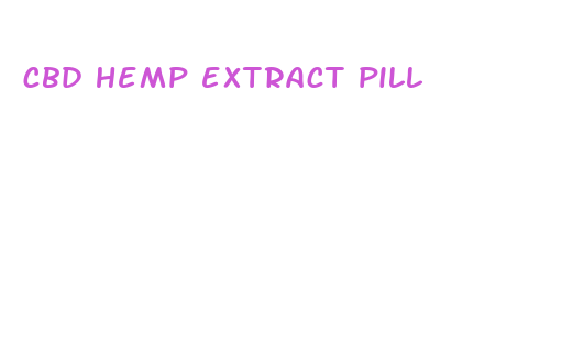 cbd hemp extract pill