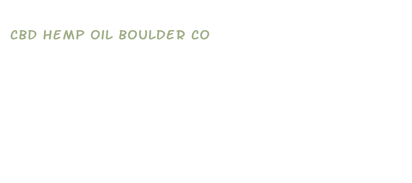 cbd hemp oil boulder co