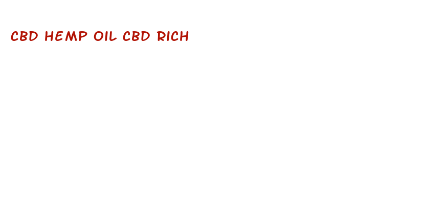 cbd hemp oil cbd rich