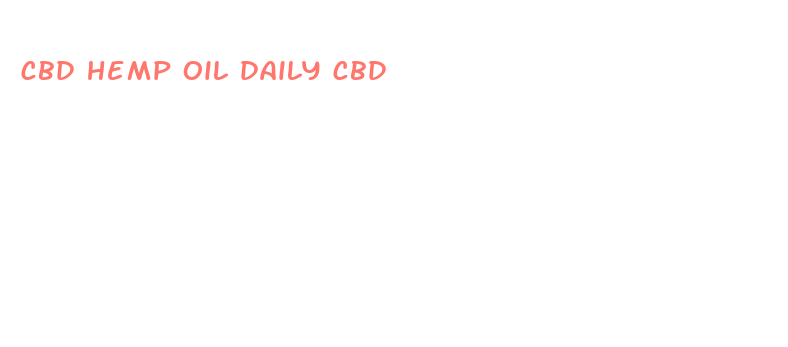 cbd hemp oil daily cbd