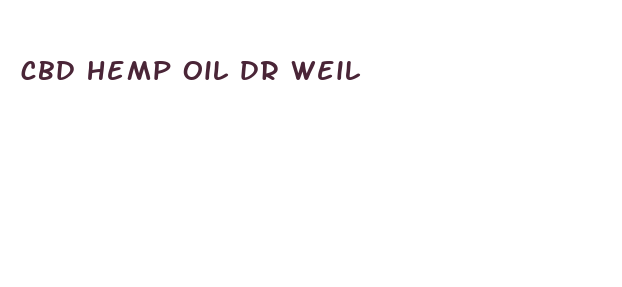 cbd hemp oil dr weil