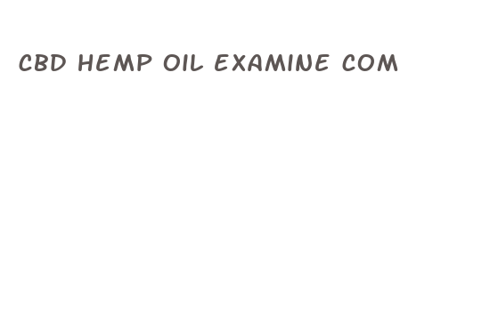 cbd hemp oil examine com