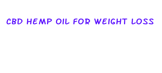 cbd hemp oil for weight loss