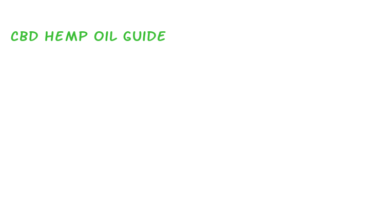 cbd hemp oil guide