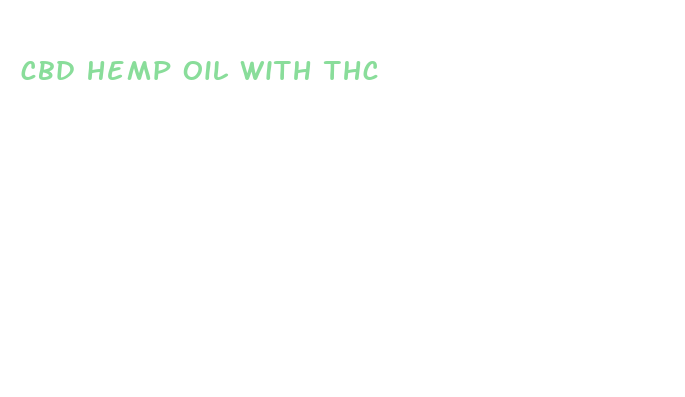 cbd hemp oil with thc