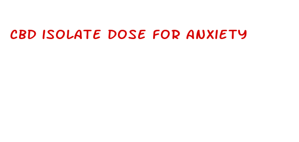 cbd isolate dose for anxiety