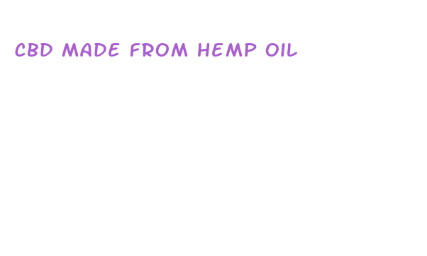 cbd made from hemp oil