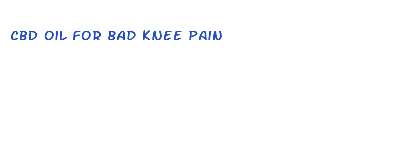 cbd oil for bad knee pain