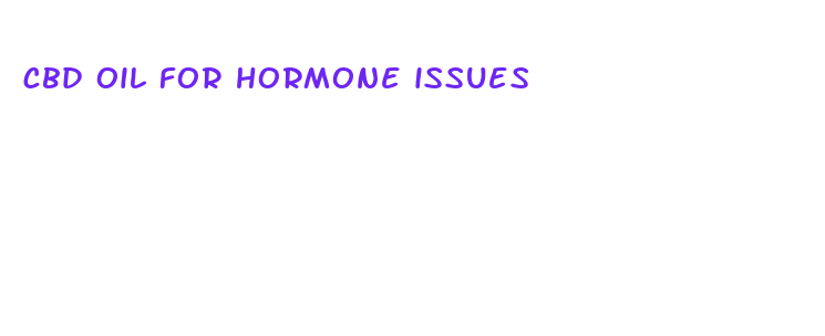 cbd oil for hormone issues