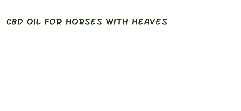 cbd oil for horses with heaves