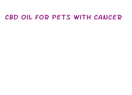 cbd oil for pets with cancer