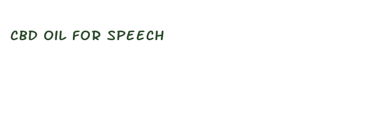 cbd oil for speech