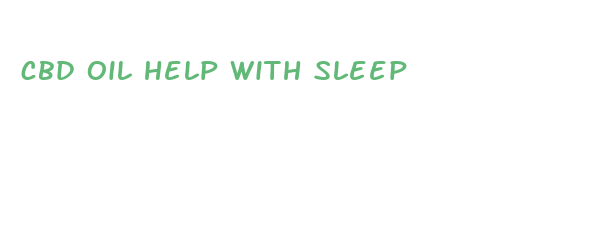 cbd oil help with sleep