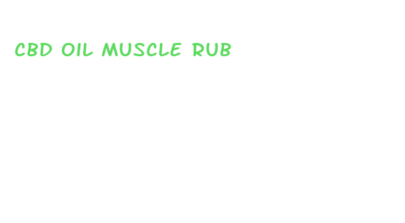 cbd oil muscle rub